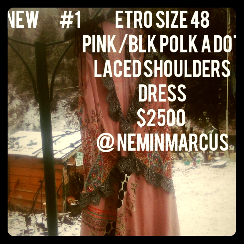Etro-Pink Laced Sholder Dress